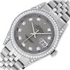 Image 2 : Rolex Mens Stainless Steel Slate Grey Lugs & Diamond Bezel Datejust Wristwatch
