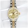 Image 3 : Rolex Ladies 2 Tone Champagne Diamond 26MM Oyster Perpetual Datejust Wristwatch