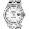Image 1 : Rolex Mens Stainless Steel MOP Princess Cut Diamond Lugs 36MM Datejust Wristwatc