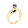 Image 4 : 1.31 ctw Blue Sapphire and Diamond Ring - 14KT Yellow Gold