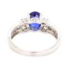 Image 3 : 1.27 ctw Sapphire and Diamond Ring - 18KT White Gold