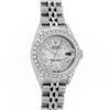 Image 2 : Rolex Ladies Stainless Steel Quickset Mother Of Pearl Diamond Lugs Jubilee Rolex