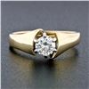 Image 2 : 14k Gold 0.47 ctw H VS1 Ideal Round Brilliant Diamond Solitaire Engagement Ring