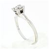 Image 9 : Vintage Solid 14k White Gold .46 ctw Prong Round Diamond Solitaire Engagement Ri