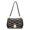 Image 1 : Louis Vuitton Black Leather Malletage Pochette Flap Bag