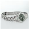 Image 9 : Rolex Mens Stainless Steel Green Vignette Diamond Oyster Perpetual Datejust Wris