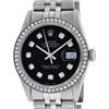 Image 1 : Rolex Mens Stainless Steel Black Diamond 36MM Datejust Wristwatch