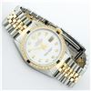 Image 3 : Rolex Mens 2 Tone White Diamond & Sapphire 36 Datejust Wristwatch