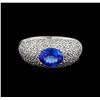 Image 2 : 14KT White Gold 1.85 ctw Tanzanite and Diamond Ring