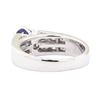 Image 3 : 1.86 ctw Sapphire And Diamond Ring - 14KT White Gold