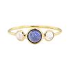 Image 2 : 1.20 ctw Sapphire and Moonstone Ring - 18KT Yellow Gold