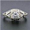 Image 2 : Vintage 18k Gold Old Cut Diamond Solitaire Filigree Engagement or Promise Ring