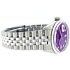 Image 3 : Rolex Mens Stainless Purple Diamond 36MM Datejust Oyster Perpetual Wristwatch