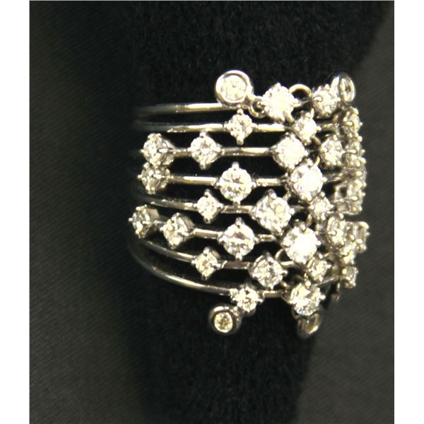 Ladies Diamond Stacked Ring