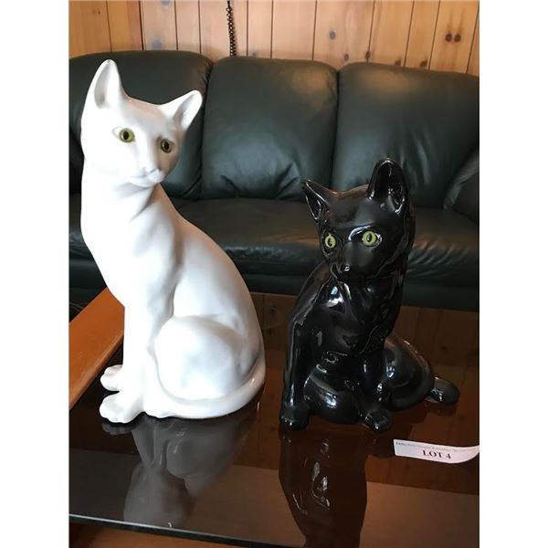 Large Ceramic Cat & Dog Figurines