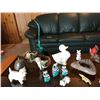 Image 4 : Assorted Animal Figurines, Blue Mountain Pottery Crane, Wood Cattle Sculpture, Mid Century Modern As