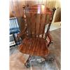 Image 1 : Ornate Wood Desk Chair w Castors