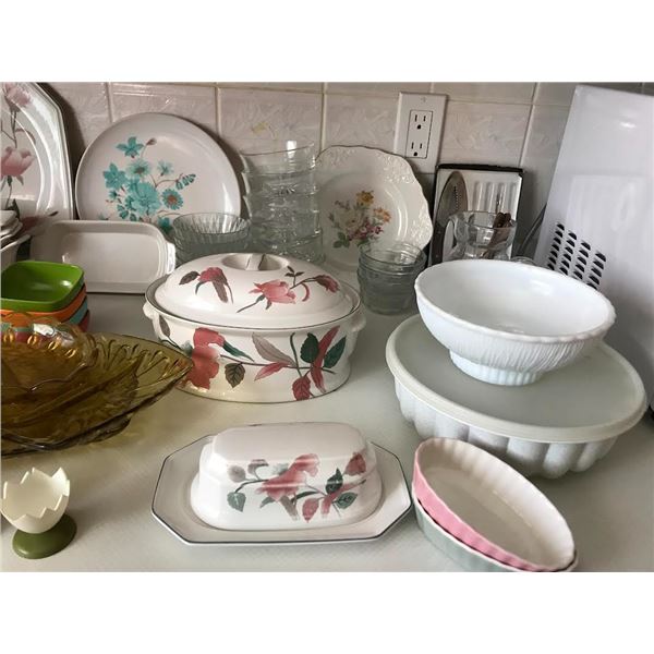 Mid Century Modern Wood Salad Set, Condiment Holder, Mikasa Serving Dishes, Butter Dish, Japanese Ja