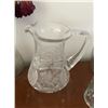 Image 2 : Crystal Decanter & Pitcher, various Bowls, Vases, Candy Dish, Candle Holders (Chipped), & Glasses