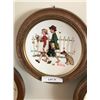 Image 5 : 5 Norman Rockwell Framed Plates & 1 Norman Rockwell Wood Framed Clock