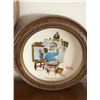 Image 7 : 5 Norman Rockwell Framed Plates & 1 Norman Rockwell Wood Framed Clock