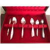 Image 2 : Oneida Community Morning Rose 8 Piece Silverware Place-setting w Box