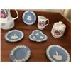Image 3 : 2 Wedgwood Plates & 3 Ashtrays, Beautiful 17 piece Pink, Blue & Gold Teaset