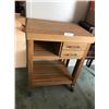 Image 1 : 2 Drawer Wood Butcher Block Table