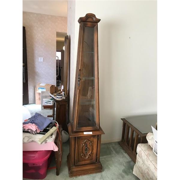 Tapered Wood Display Cabinet (Lights Up)