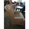 Image 2 : Peach Upholstered Chair, some cleaning required