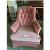 Image 2 : 2 Velvet Rose Coloured Chairs (Cat Scratches on back of 1 Chair)
