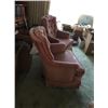 Image 3 : 2 Velvet Rose Coloured Chairs (Cat Scratches on back of 1 Chair)