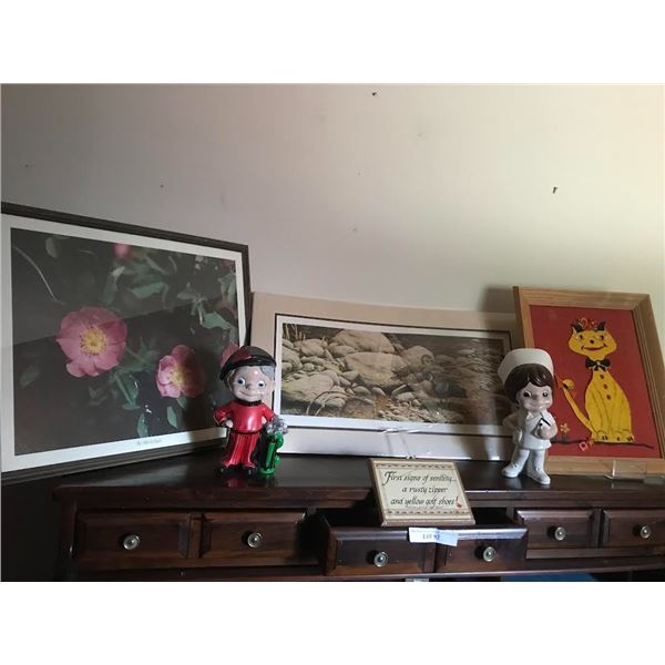 Alberta Rose Ltd Edition Print, Michael Thomas Cutflow Print, Hand Painted Ceramic Nurse & Golfer, F