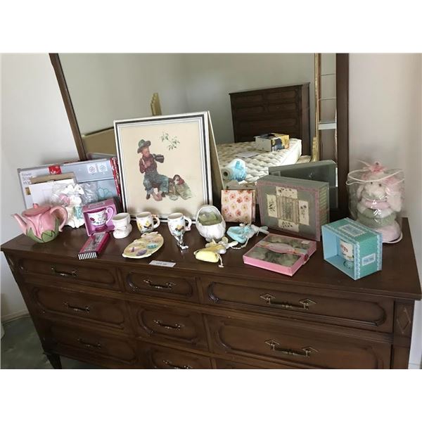 Norman Rockwell Print (Boy & Puppy), Easter Cookie Cutters, Easter Décor, 2 Floral Mugs, Baby Cotton