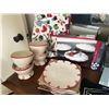 Image 2 : Strawberry Ripple Cake Plates & Bowls, 7 Piece Chocolate Fondue Set, Ceramic Cruet Set, Magnetic Cli