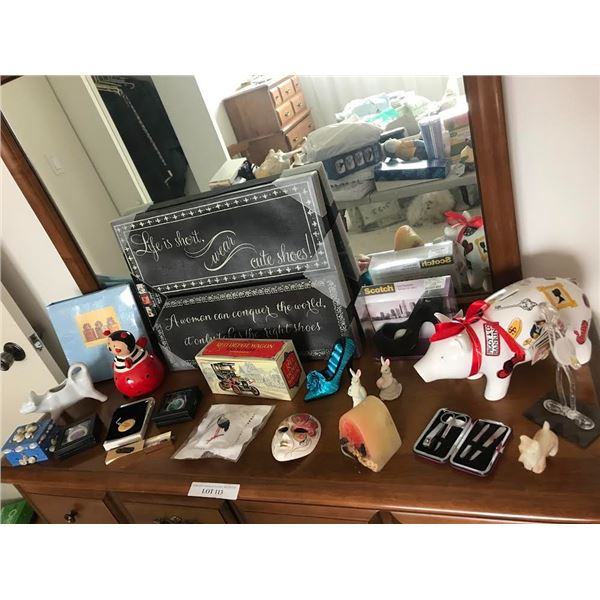 REO Depot Wagon Cologne, Anne Geddes Photo Album, Cow Vase, Tiny Toothbrush & Toothpaste w Holder, 3