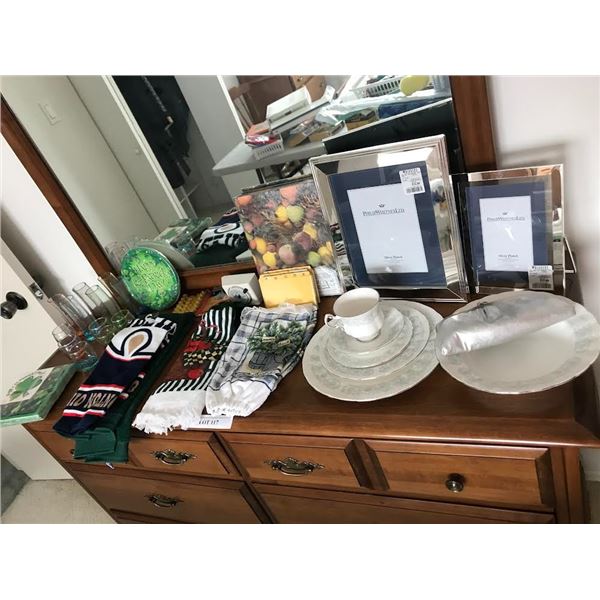 2 Silver Plated Picture Frames, 6 Piece Paragon Melanie China Place setting & 6 Soup Bowls, Colourfu