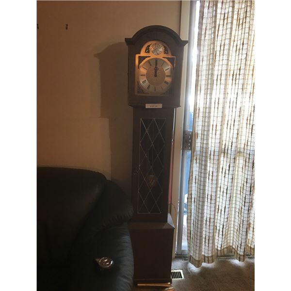 Tempus Fugit grandfather clock (some damage to glass)
