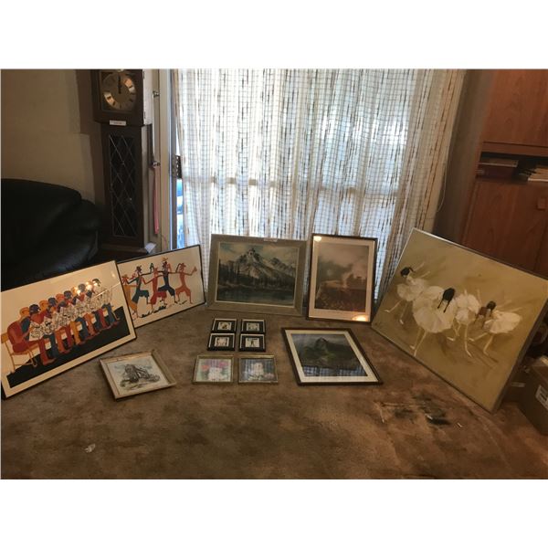 13 pictures, 2 Machu Picchu prints, 2 kitty prints , Tower of London , 2 Neomi prints limited editio