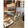 Image 3 : Starfrit Gourmet decorating kit, Brabantia 6 spice rack, cookie jar, Black teapot with warmer, 4 gla