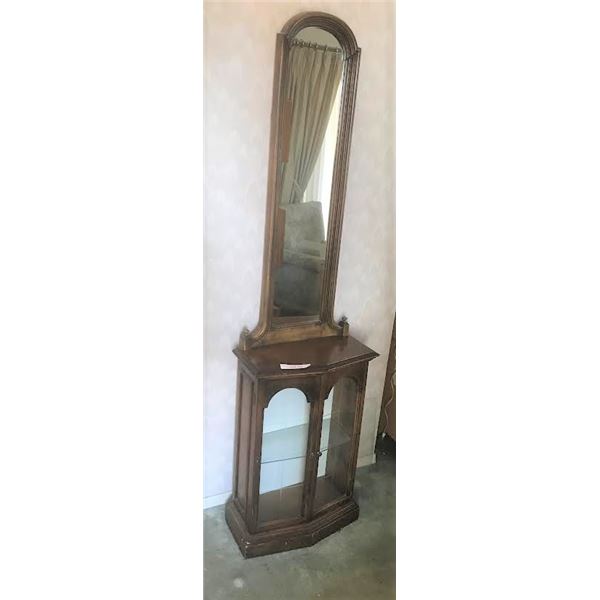 Wood decorative cabinet with mirror