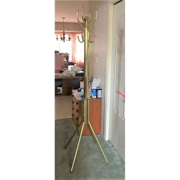 Large Brass Coat Rack