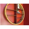 Image 2 : Round Bamboo Design Wall Display Shelving 25"D w/ Contents