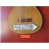 Image 2 : Decorative 4 String Ukulele w/ 'Welcome' & Arrow Sign 31"L