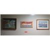 Image 1 : Qty 3 Wall Artworks: 'Waikiki' & Flamingos Framed Art & Cheeseburger Promo