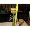 Image 8 : Cheeseburger on Woven Palm Stand 22"H, on Vase & 5 Loose Burgers