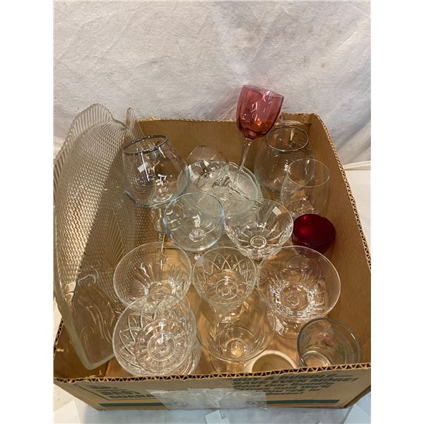 Assorted glassware