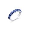 14KT White Gold 1.05ctw Blue Sapphire Ring