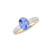 14KT Yellow Gold 1.75ct Tanzanite and Diamond Ring