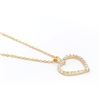 Image 2 : Plated 18KT Yellow Gold 0.22ctw Diamond Heart Pendant with Chain